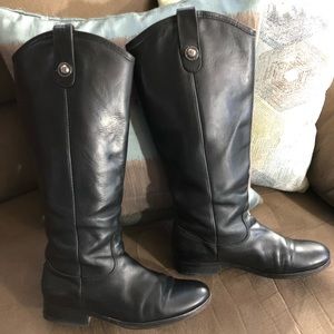FRYE 77167 black leather 2-button boots 👢 6 1/2B